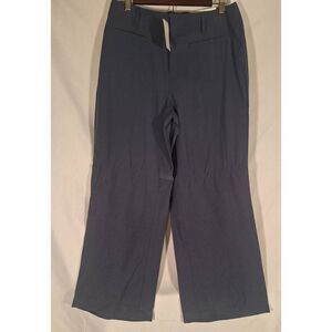 Loft Outlet Womens‎ Slim Wide Leg Cropped Mid Rise Pant Navy Size 2 NEW